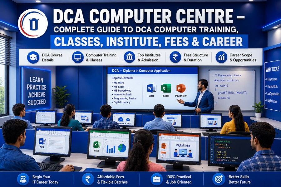DCA Computer Centre – Complete Guide to DCA Computer Training, Classes, Institute, Fees & Career